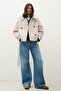 Women's Stand Collar Cashmere Pocket Lined Belted Coat - 3