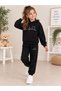 Heart Zigzag Printed Girls' Tracksuit Set 3*12 Years