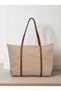 Striped Voluminous Strap Parachute Fabric Canvas Satin Women's Hand and Shoulder Bag Cream - 2