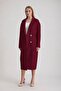 Burgundy Cashmere Coat - 3