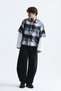 Boxy Fit Plaid Double Sleeve Shirt