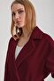 Burgundy Cashmere Coat - 6