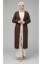 Women's Middle-Aged and Older Women's Long Cold-Weather Sports Cardigan with Buttons on the Front and Patterned Long Cold-Weather Sports Cardigan - 4
