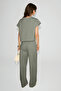 Sores Women's Soft Fabric Round Neck Low Sleeve Tube Leggings Mint Green Bottom-Top Set - 3