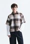 Boxy Fit Plaid Double Sleeve Shirt - 3