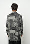 Women's Mixed Pattern Comfortable Oversize Shirt - 5