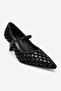 Rhodes Black Braided Women's Low Heel Shoes - 6