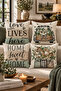 Double-Sided Printed 4-Piece Throw Pillow Cover 6Eld14