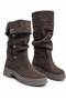 Women's Brown Suede Buttoned Boots That Can Be Worn in Two Ways - 4