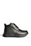Z555126003 Black Genuine Leather Comfortable Sole Women's Boots - 4