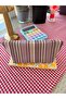 Purple Striped Linen Fabric Pencil Case - Makeup Bag - Pencil Case - 2