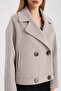 Stone Color Cashmere Jacket - 5
