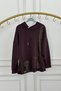 Leather Garni Detailed Hooded Sweatshirt - 8
