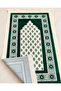 Velvet Prayer Rug Set, Prayer Scarf, Pearl Prayer Beads, and Lockable Kaaba Patterned Gift Bag - 3
