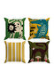 Double-Sided Printed 4-Piece Throw Pillow Cover 6Eld11 - 2