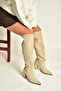 Z752123202 Women's Suede Thick Heeled Boots - 4