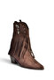 Z726104202 Brown Suede Thick Low Heeled Tasseled Cowboy Model Women's Boots - 6
