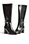 Z480053060 Black Rustic Thick Heeled Classic Women's Boots