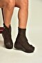 Z946052701 Brown Nubuck Wedge Sole Women's Boots - 4