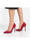 Women's Pointed Toe Thin Heeled Patent Leather Stiletto Evening Dress Shoes - 6