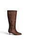Z726103402 Brown Suede Short Thin Heeled Women's Boots - 5