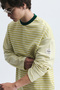 Contrast Collar Striped Sweatshirt - 2