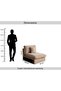SOMMON ARMLESS SOFA- BROWN - 4
