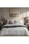 Hotel Nouveau Imperial 400TC Cotton 3-Piece King Duvet Cover Set 230x220cm -Silver Grey - 2