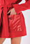Cashmere Coat with Pomegranate Flower Leather Trim - 6