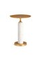 CLEVA ACCENT TABLE MARBLE - GOLD & WHITE - 4