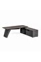 GEKKO OFFICE DESK RIGHT SIDE RETURN 240CM - DARK OAK & MIDDLE GREY - 8