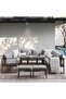 ALBANN OUTDOOR 8 SEATER SOFA SET (3 OTTOMAN + TABLE) - LIGHT GREY - 2