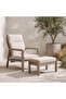 GRAYSON OUTDOOR LOUNGER WITH OTTOMAN - BEIGE