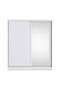 FLEXO 2 DOOR SLIDING WARDROBE WITH MIRROR - WHITE - 7