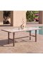 MODERN COLLECTION 6 SEATER OUTDOOR DINING TABLE - CHAMPAGNE & CREAM