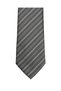 White Striped Gray Men's Tie - 8 cm Wide - 6