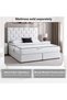 AETHER SUPER KING BED 200X200 CM - WHITE - 6