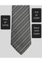 White Striped Gray Men's Tie - 8 cm Wide - 2