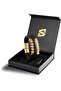 Men's Genuine Leather Bracelet, Three Colurs and Three sizes Cowhide Construction, Silver & Gold Hardware, Secure Magnetic Closure - 2