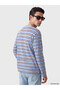 Crew Neck Striped Men's T-Shirt - 3