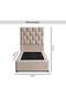 AETHER SINGLE BED 90X190 CM - BEIGE - 8