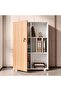 PARAMUS OFFICE MEDIUM CABINET - NATURAL & WHITE - 2