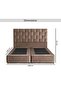 AETHER SUPER KING BED 200X200 CM - BROWN - 8