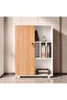 PARAMUS OFFICE MEDIUM CABINET - NATURAL & WHITE