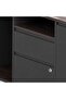 GEKKO OFFICE DESK RIGHT SIDE RETURN 200CM - DARK OAK & MIDDLE GREY - 5