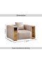 SANO SINGLE SEATER SOFA - CREAM - 4