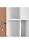 PARAMUS OFFICE MEDIUM CABINET - NATURAL & WHITE - 3