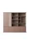 OWAIN OFFICE CABINET HIGH WITH LED LIGHTS - BROWN & GREY - 7