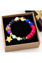 Colorful Beaded Elastic Women's Bracelet with Dangle Figures – Bohemian Stylish Accessory - 3