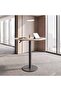 OLSON MEETING OFFICE ROUND TABLE WITH ADJUSTABLE HEIGHT - WHITE OAK & WHITE